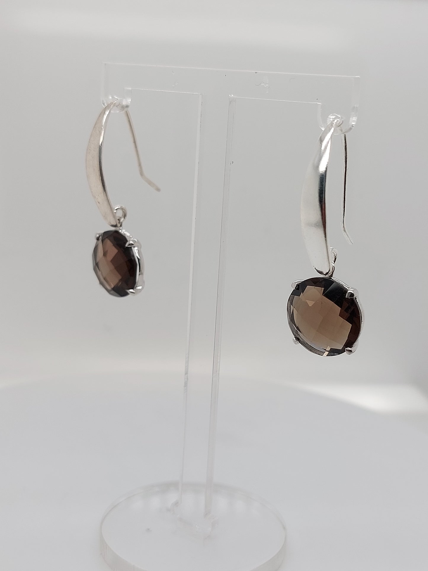 Large Smokey Quartz Earrings