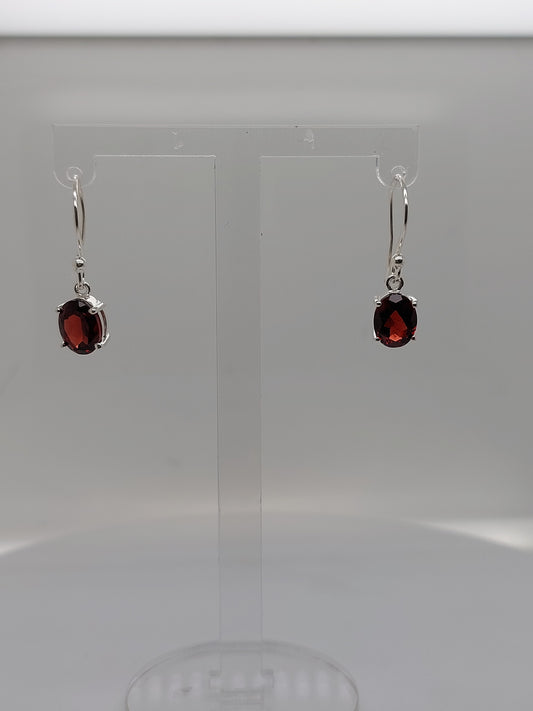 Oval Garnet Drops