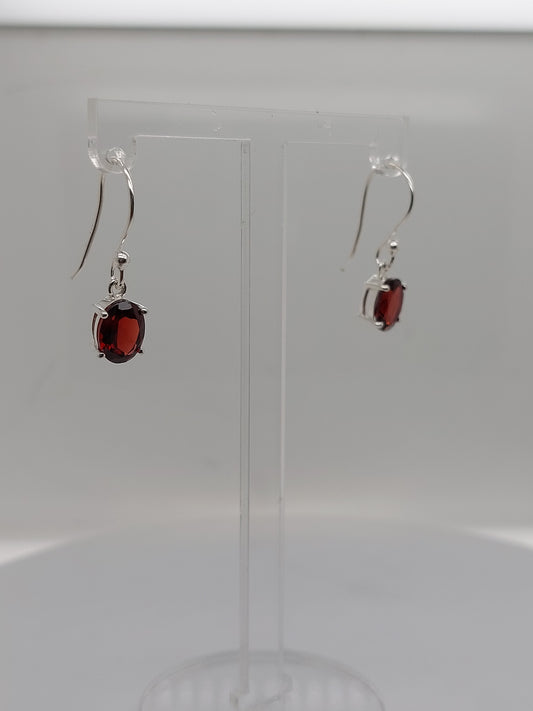 Oval Garnet Drops