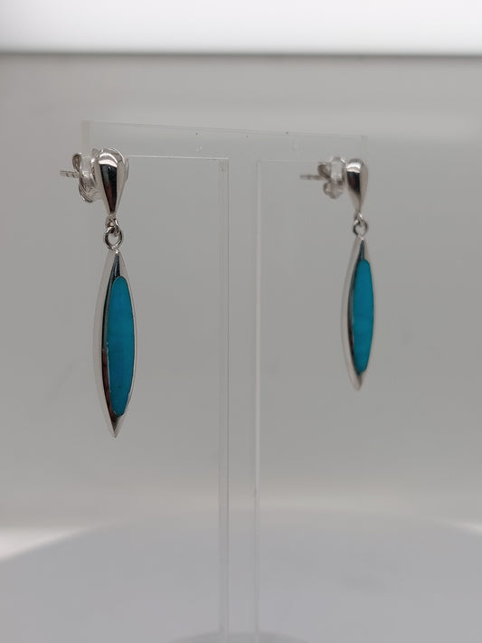 Turquoise Drop Studs