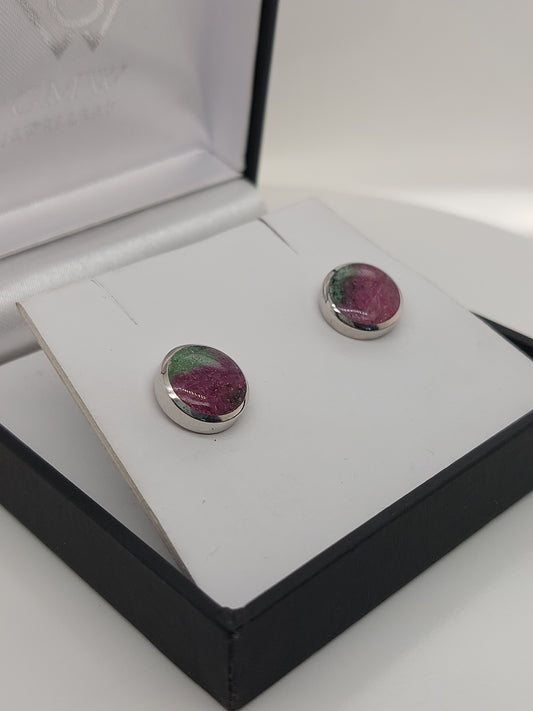 Ruby Zoisite Earrings