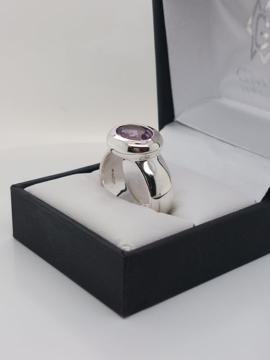 Chunky Amethyst Ring