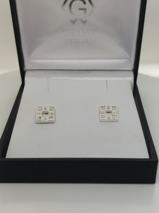 Square Diamond Studs