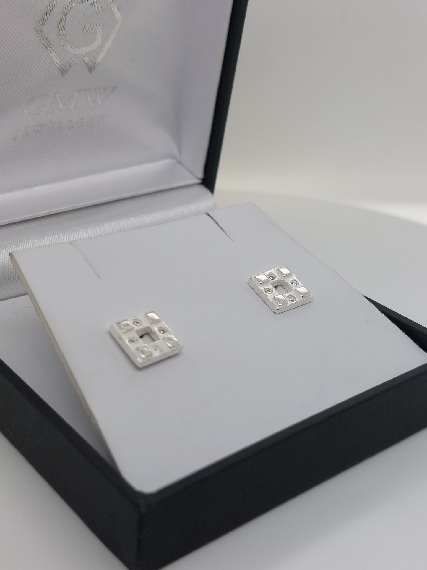 Square Diamond Studs