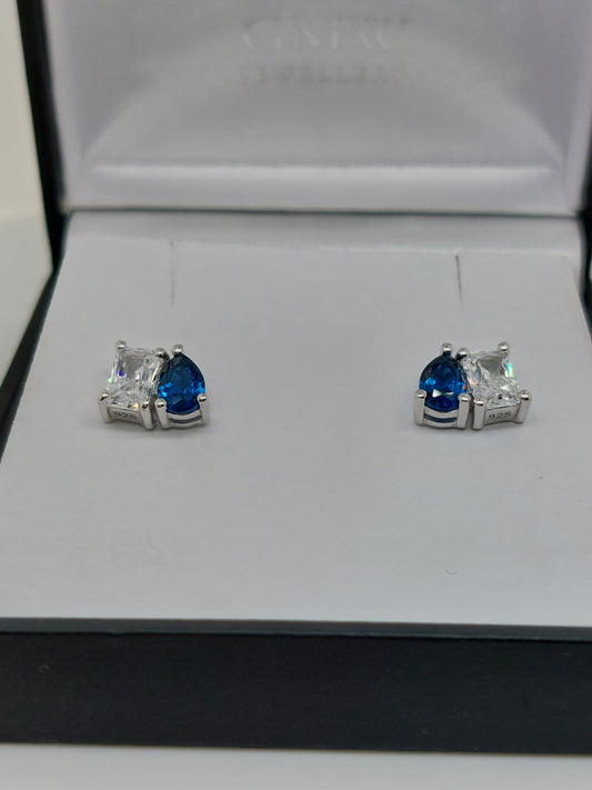 Pear & Emerald Cut Studs