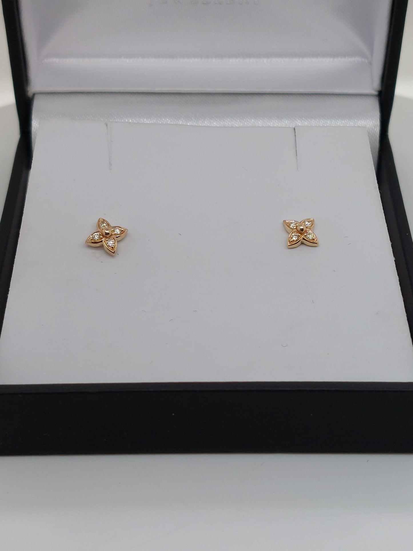 4 Diamond Stud Earrings