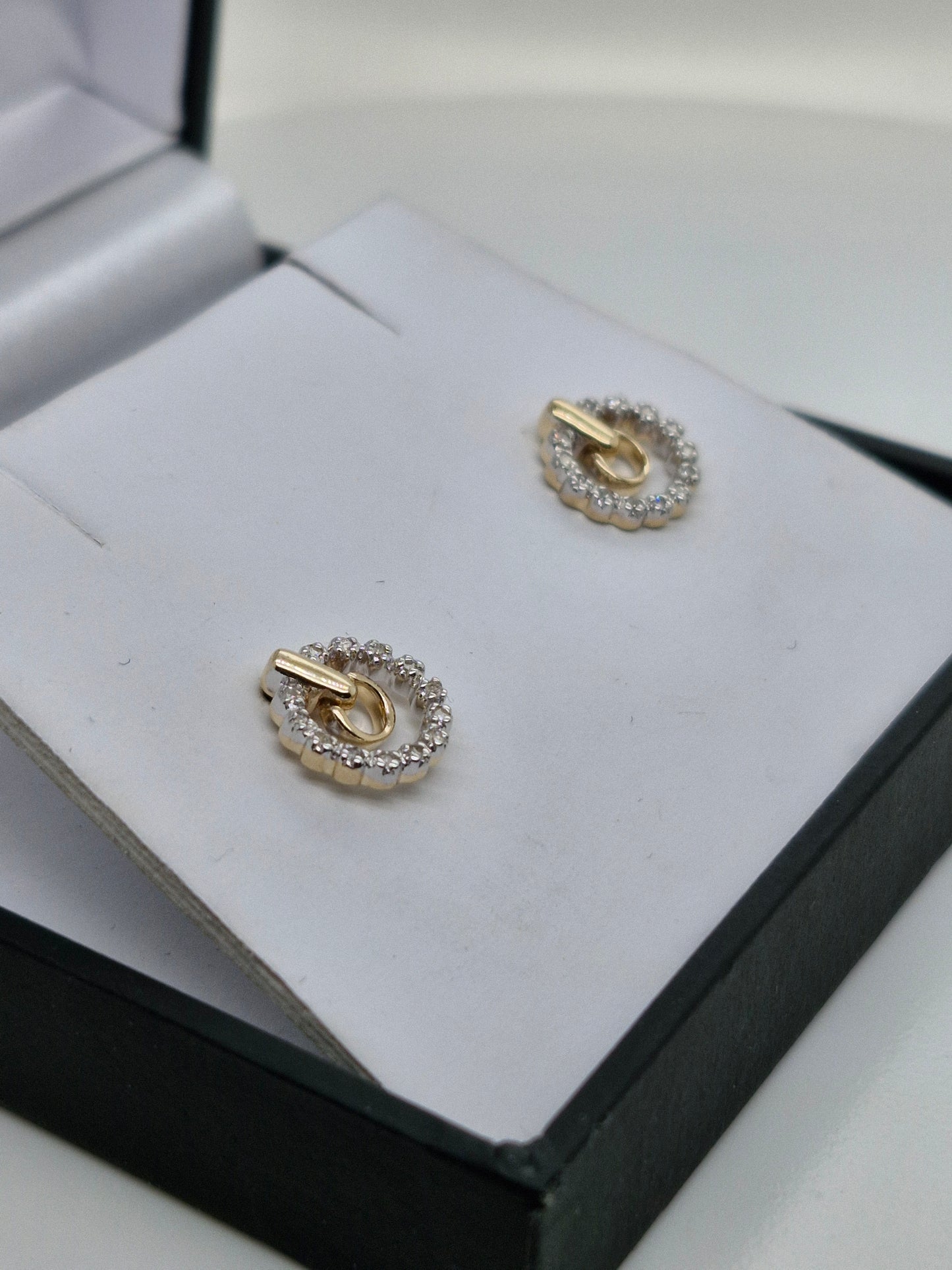 Diamond Circle Studs