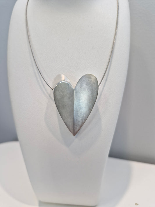 Matte Shiny Heart Necklace