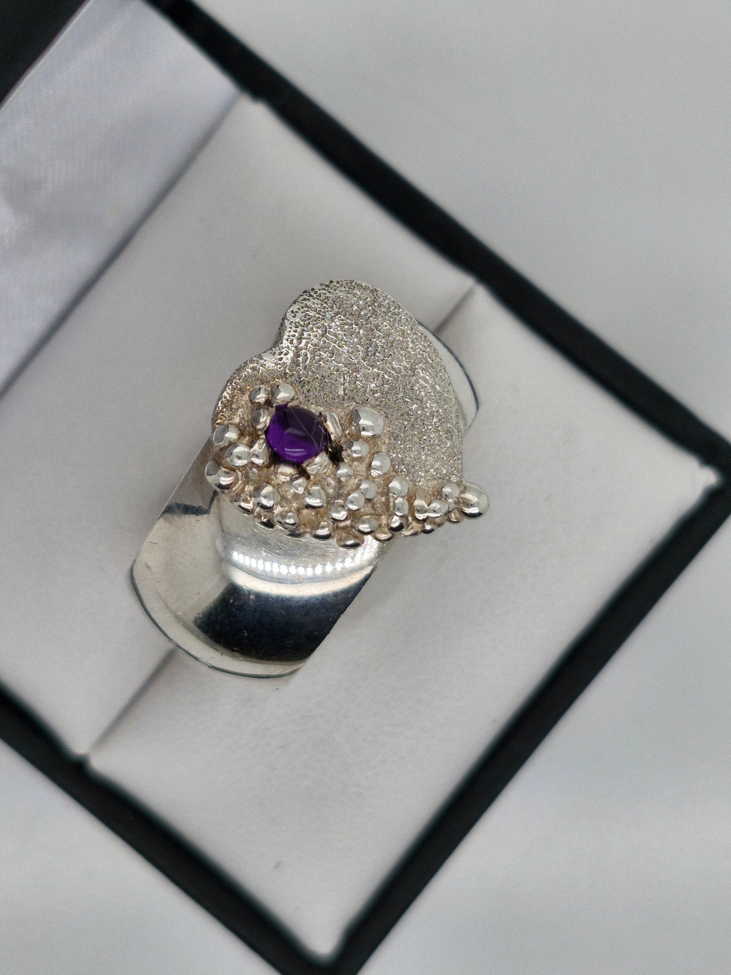 Amethyst Heart Ring