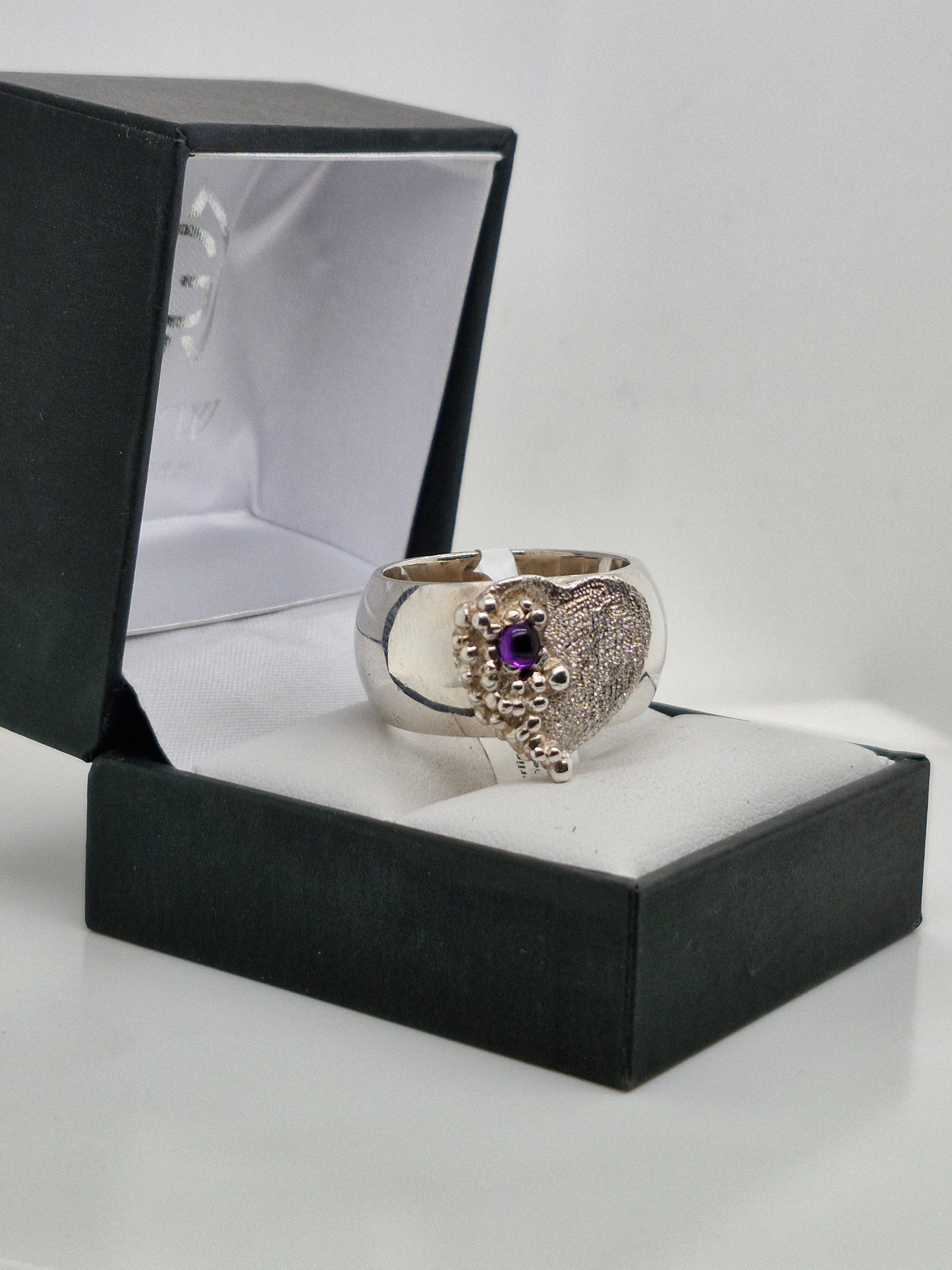 Amethyst Heart Ring