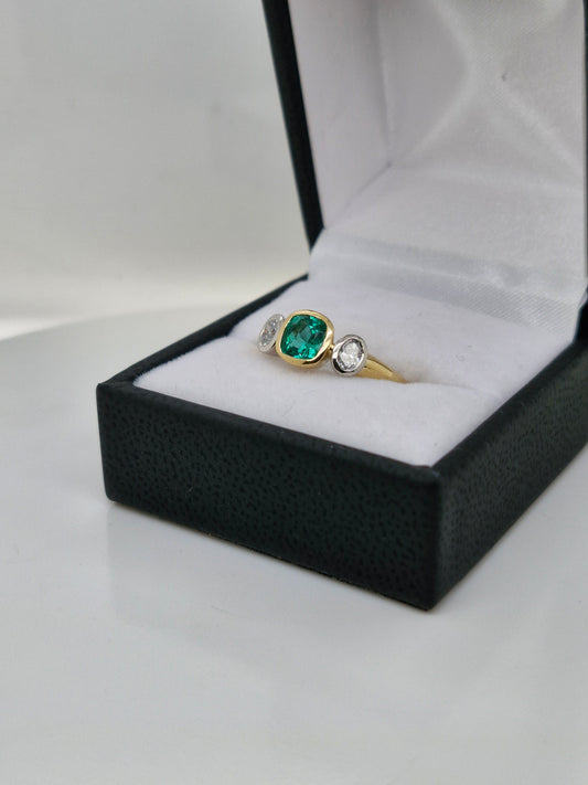 Emerald & Diamond Ring