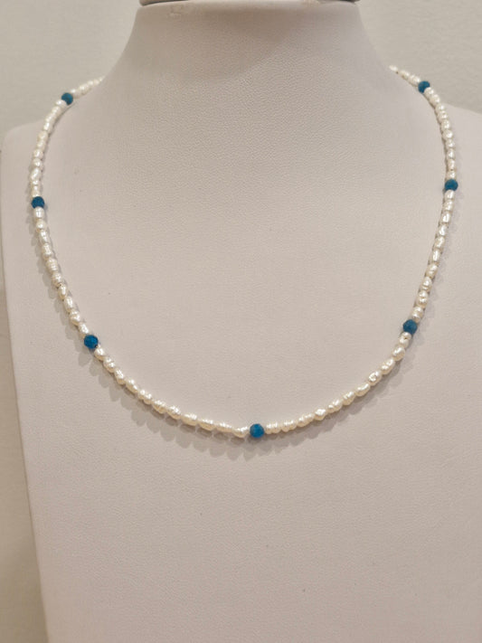 Apatite & Pearl Necklace