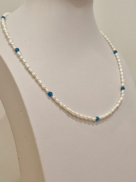 Apatite & Pearl Necklace