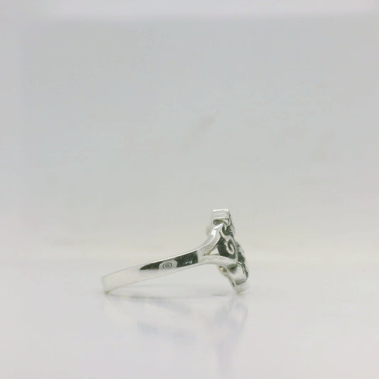Oxidised Flower Ring