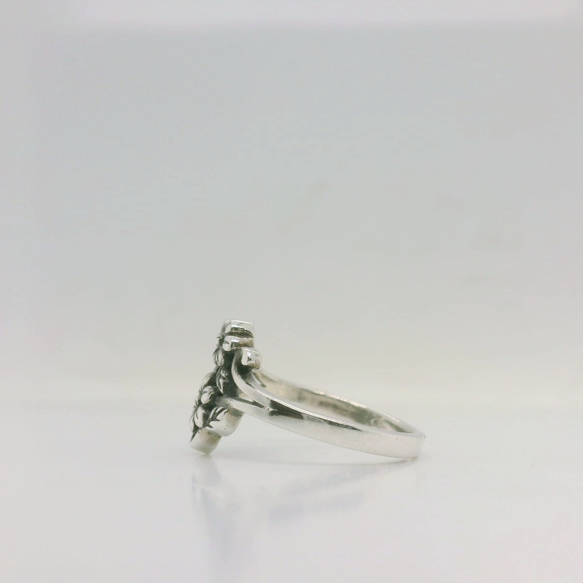 Oxidised Flower Ring