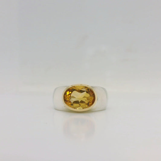 Two-Tone Citrine Ring