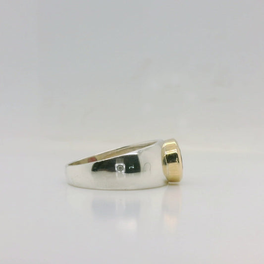 Two-Tone Garnet Ring