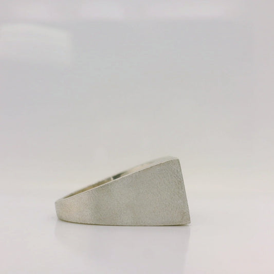 Matte Black Onyx Signet Ring