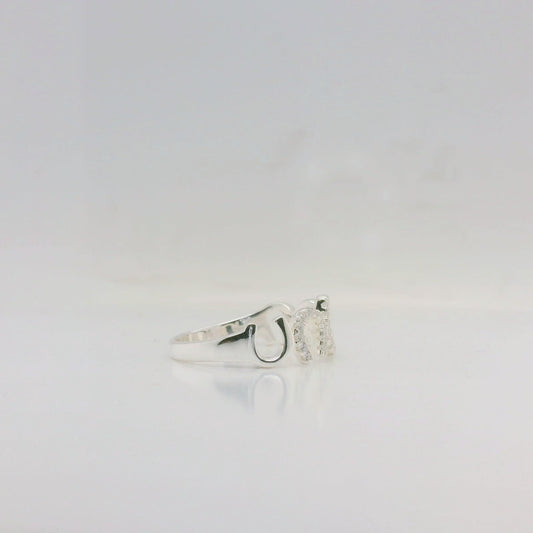 Horseshoe CZ Ring