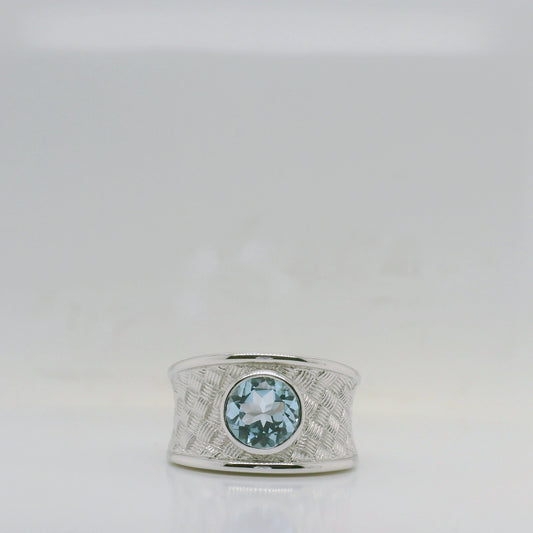 Textured Topaz Ring