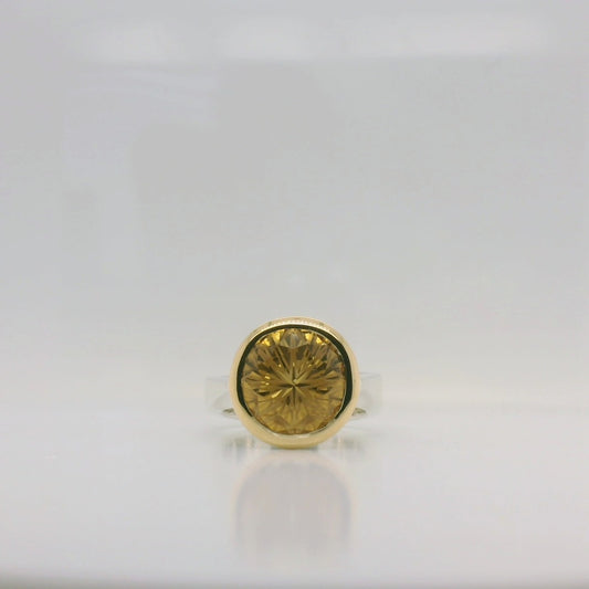 Two-Tone Citrine Ring