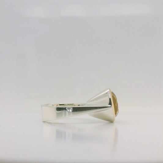 Two-Tone Citrine Ring