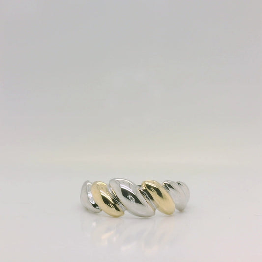 Two-Tone Twisted Ring