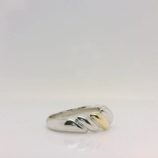 Two-Tone Twisted Ring
