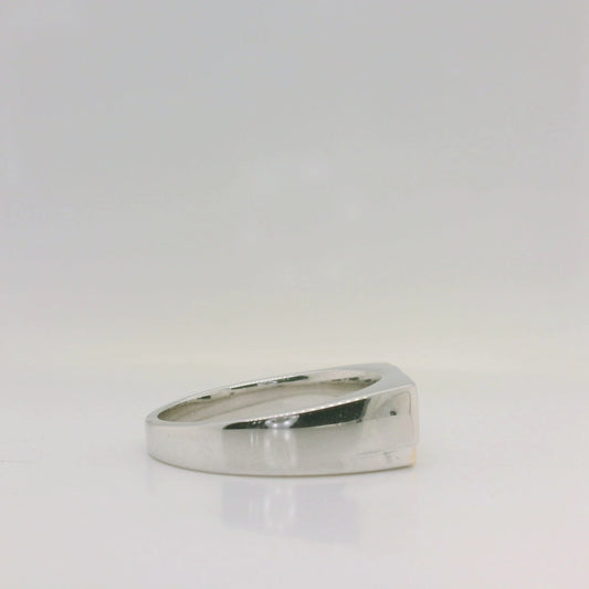 Two-Tone Rectangle CZ Ring