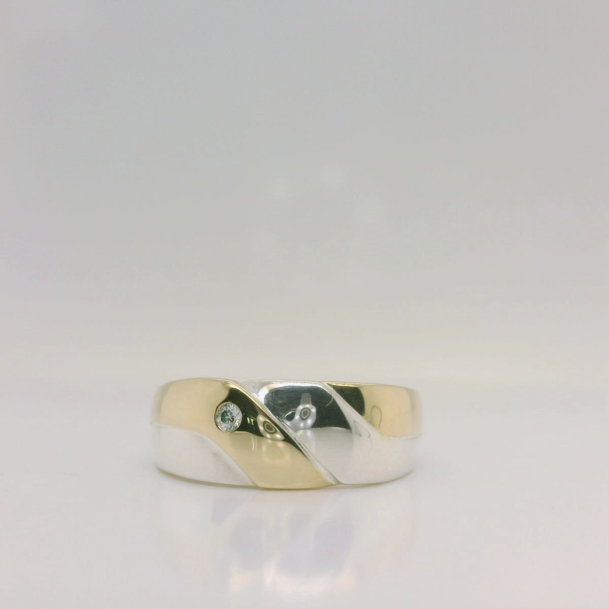 Two-Tone CZ Ring