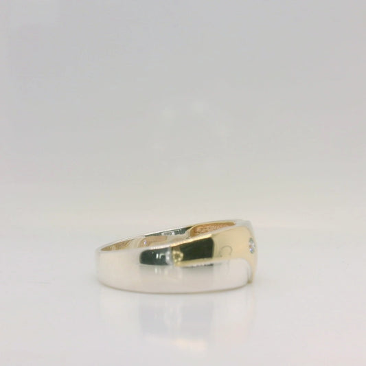 Two-Tone CZ Ring
