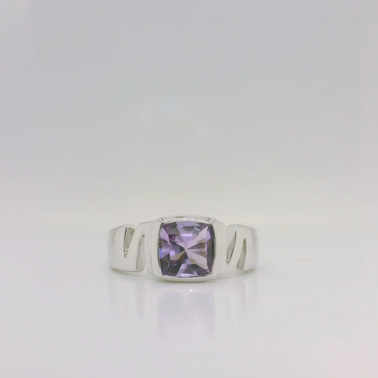 Zig Zag Amethyst Ring