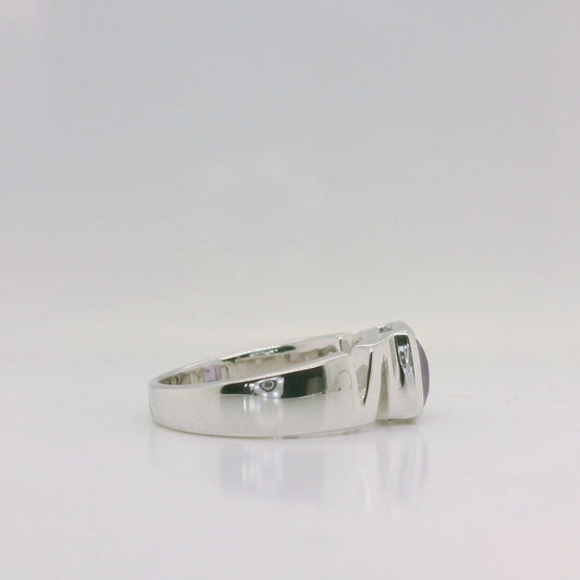 Zig Zag Amethyst Ring