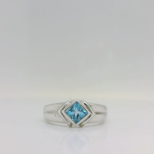 Angled Topaz Ring