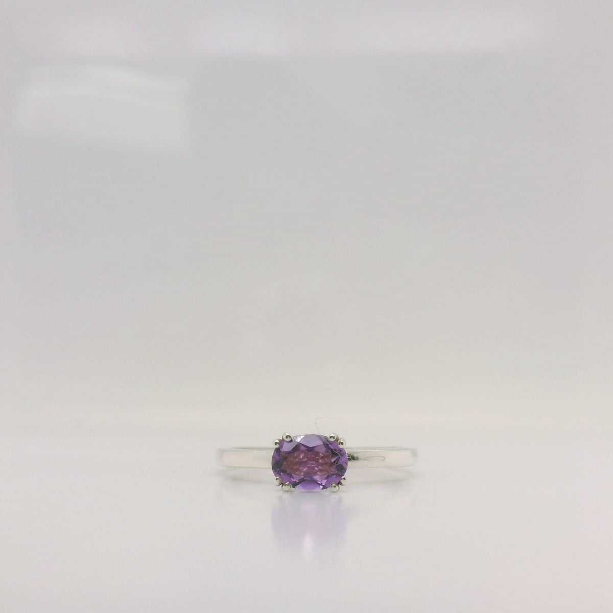 Double Claw Amethyst Ring