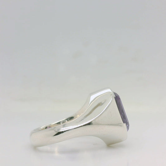 Off-Set Amethyst Ring