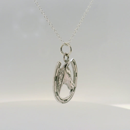 Horseshoe - Horsehead Pendant