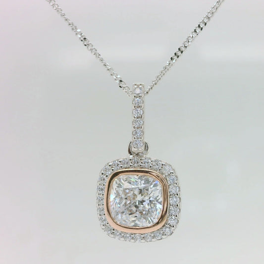 Two-Tone Cushion Pendant