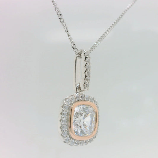 Two-Tone Cushion Pendant