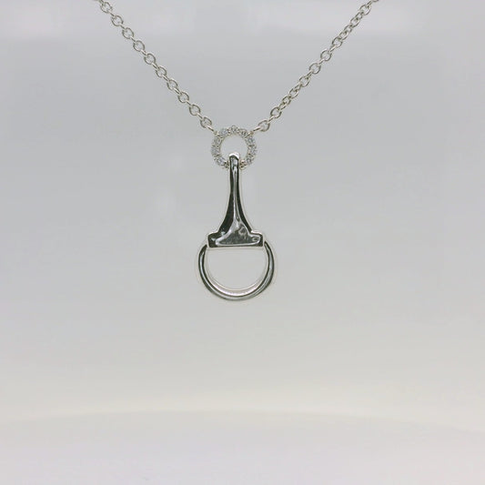 CZ Bridle Bit Necklace