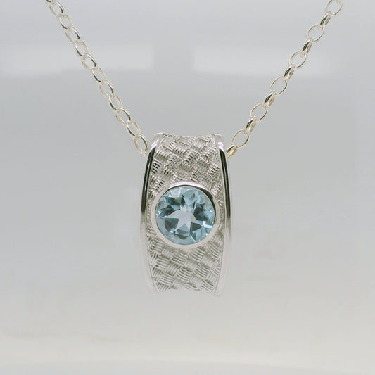 Textured Topaz Pendant