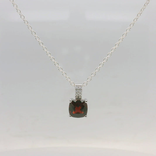 Garnet & CZ Pendant