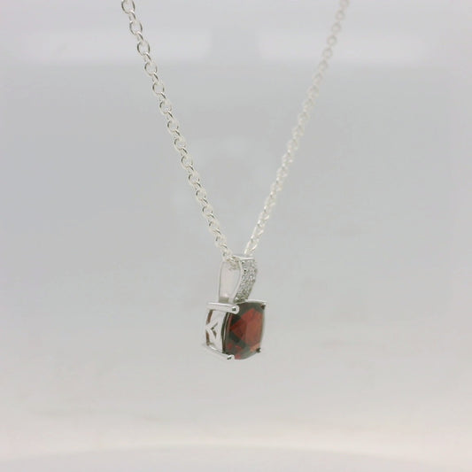 Garnet & CZ Pendant