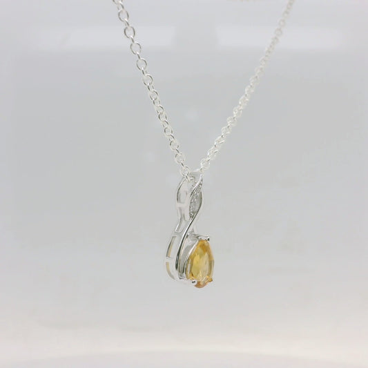 Citrine & CZ Pendant
