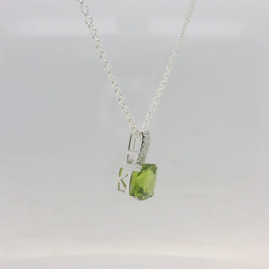 Peridot & CZ Pendant