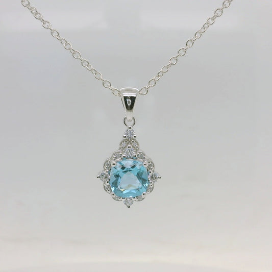 Topaz & CZ Pendant