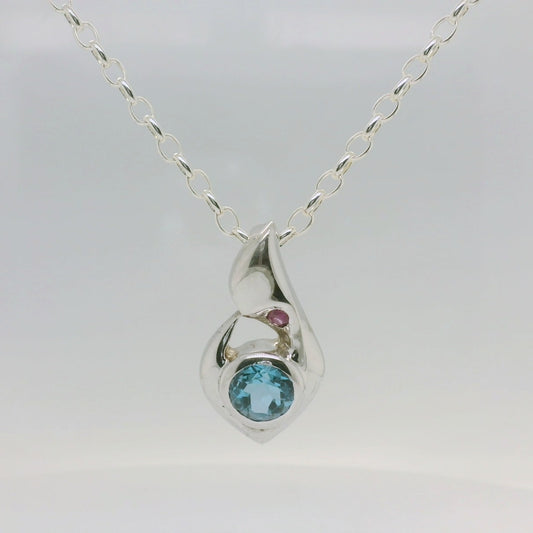Topaz & Ruby Pendant