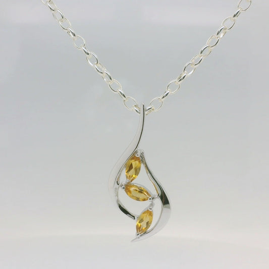 Marquise Citrine Pendant