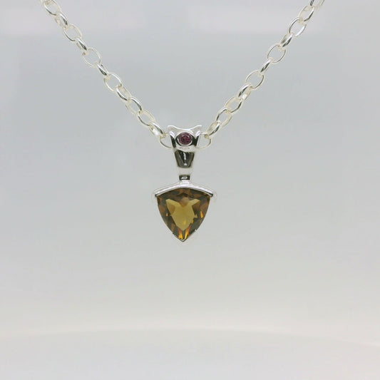 Cognac & Garnet Pendant