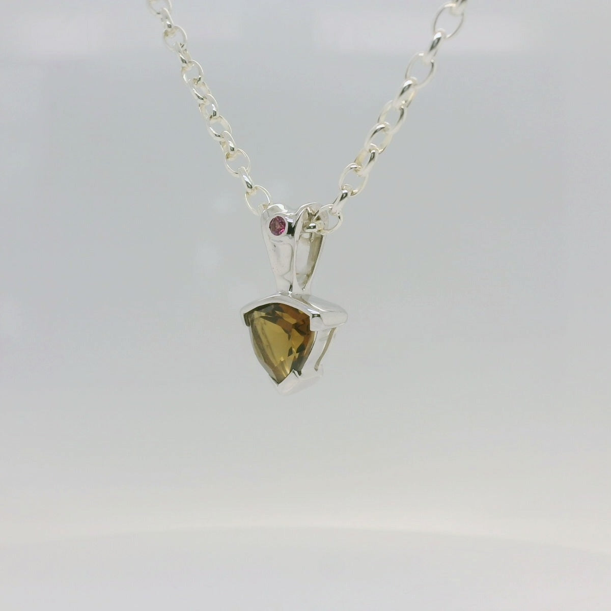 Cognac & Garnet Pendant